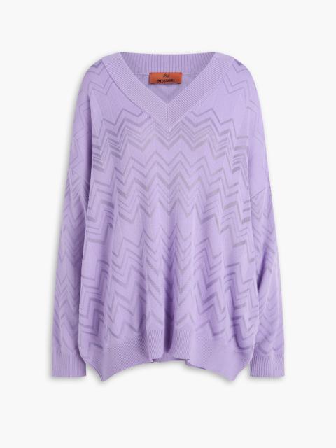 Missoni Crochet-knit wool-blend sweater