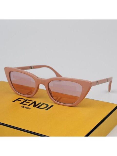FENDI NEW Fendi FE40089I 72U FOLDING Pink Mirror Pattern Women Cat Eye Sunglasses