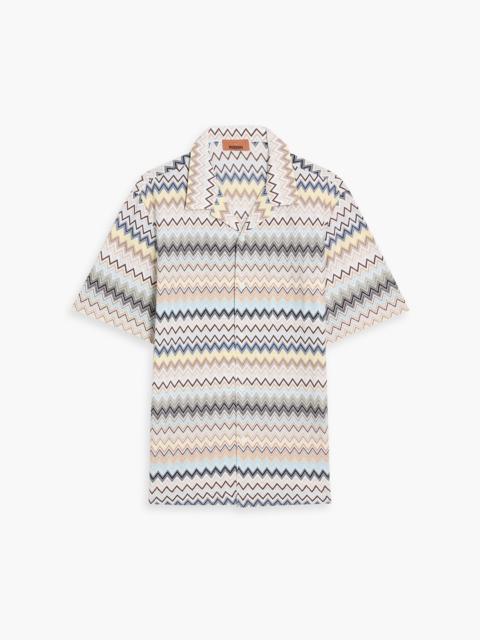 Missoni Crochet-knit cotton shirt