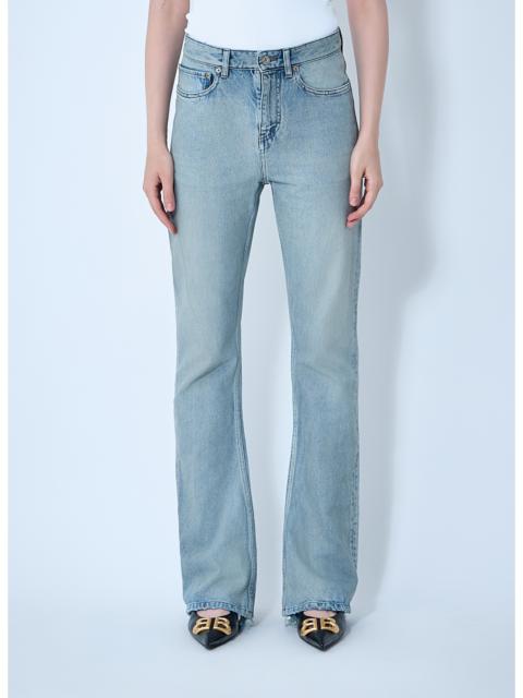 Balenciaga Women Bootcut Distressed Denim Jeans