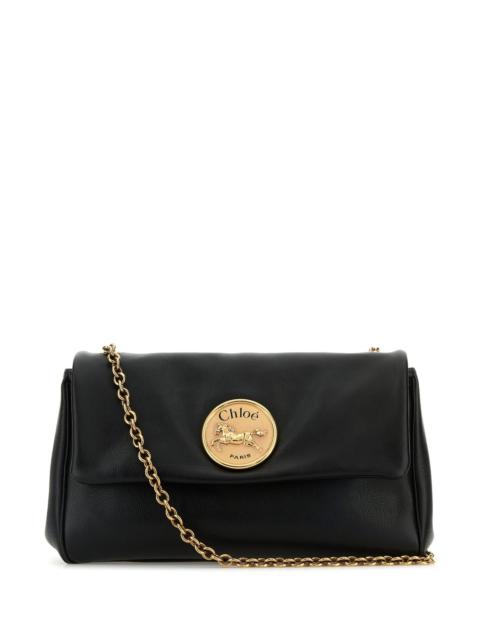 Chloe Women Black Leather Heritage Shoulder Bag