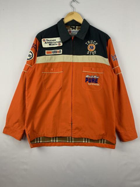 Other Designers Vintage - 76 Union Racing Trucker Jacket Orange Large