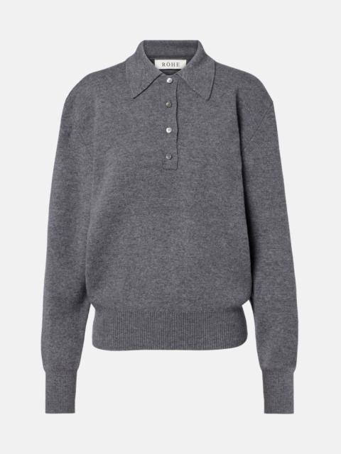 RÓHE Wool and cashmere polo sweater