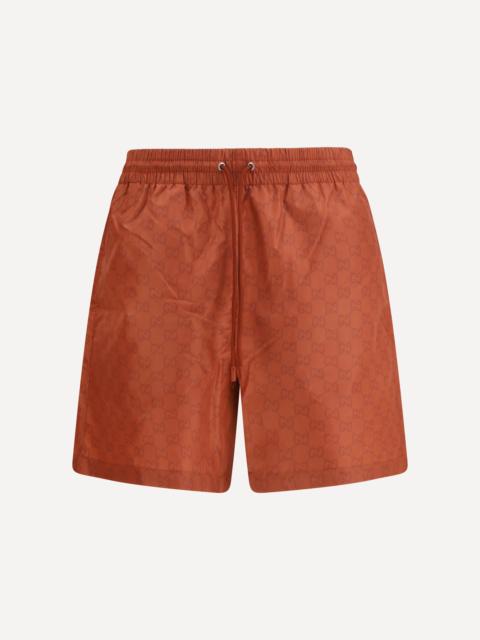 GUCCI Nylon Swim Shorts with GG print