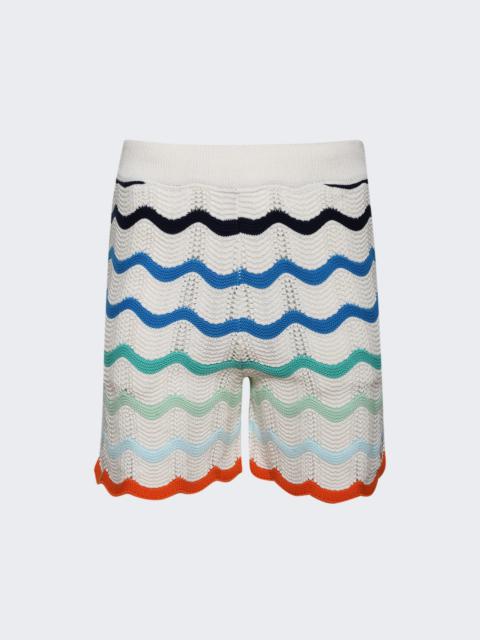 CASABLANCA Gradient Wave Texture Shorts Multicolor