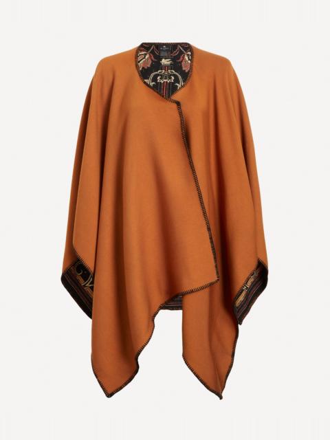 Etro Reversible Wool-Blend Cloth Cape