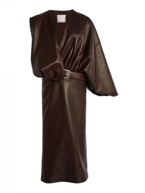 CHRISTOPHER ESBER Swaddled Leather Dress brown