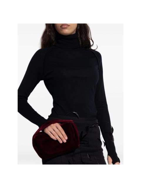 NEOUS Ara velvet-effect zip clutch Bag