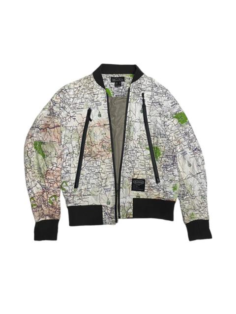 Kapital MANATASH 🇯🇵 PAPER MAP PATTERN BLOUSON JACKET UNZIPPED