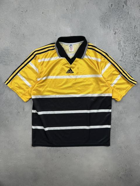 adidas Vintage Adidas 80s Striped Football Jersey Yellow Black 90s