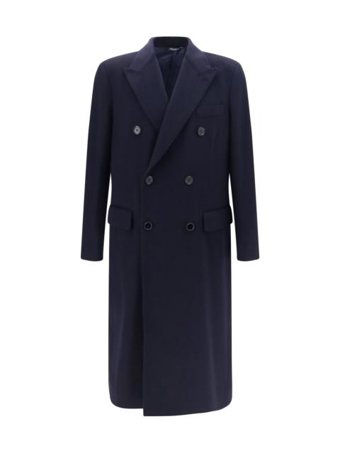 Dolce & Gabbana Dolce & Gabbana Double-breasted Wool Coat Blue