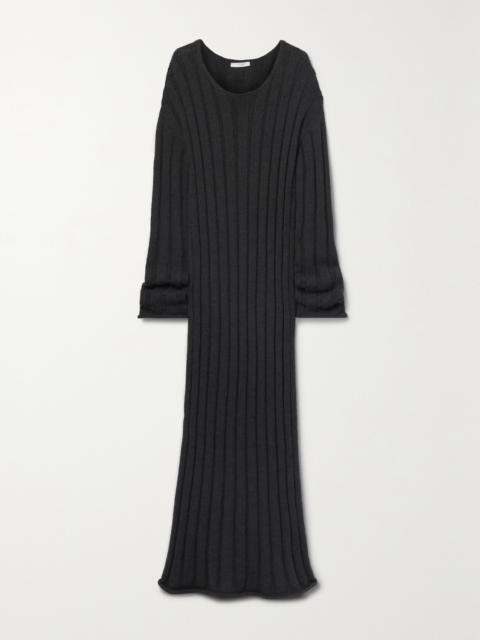 The Row Danielas Ribbed Wool-blend Maxi Dress