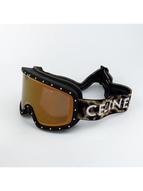 CELINE Celine CL40196U SKI MASK Men 99C Animal Gold Mirror NEW AUTHENTIC