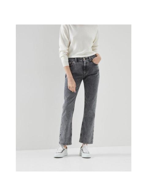 Brunello Cucinelli Brunello Cucinelli Slate Straight-Leg Denim Trousers