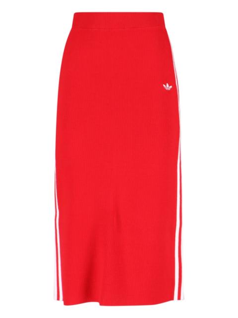adidas 'KNIT 3-STRIPES' MIDI SKIRT