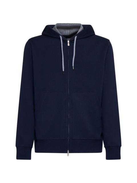 Brunello Cucinelli Brunello Cucinelli Men Cotton-Blend Hoodie With Zip