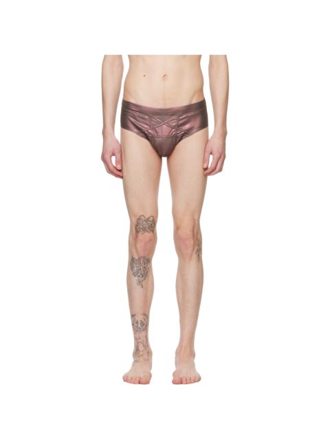 Rick Owens Brown Hollywood Penta Swim Briefs