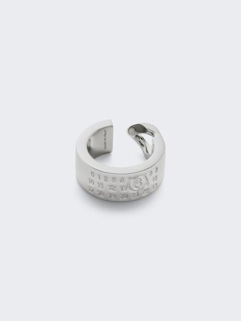 MM6 Maison Margiela Minimal Logo 3mm Ring Palladio Polished