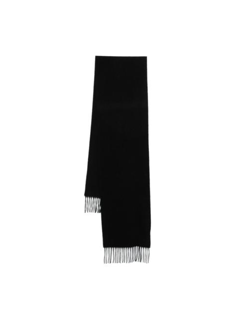 logo-embroidered cashmere scarf