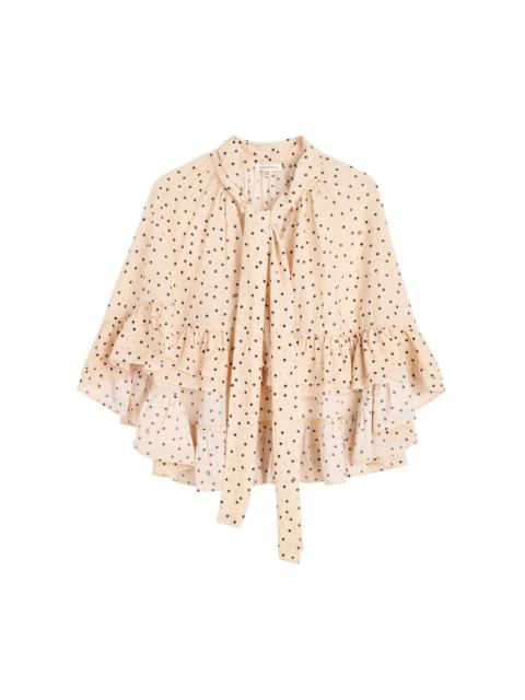 BY MALENE BIRGER Cedi Ruffled Tie-Neck Wrap multi