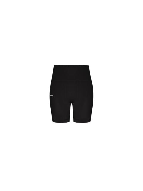 PANGAIA Womens Plant-Stretch Compressive Shorts - Black