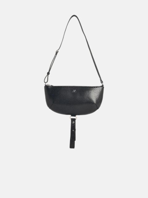 courrèges 'HOLY ECLIPSE VIPER' BLACK LEATHER BAG