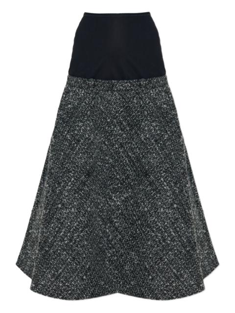 Diesel panelled high-waisted midi skirt