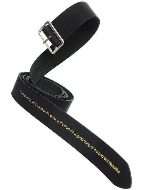 UNDERCOVER BLACK LEATHER BELT