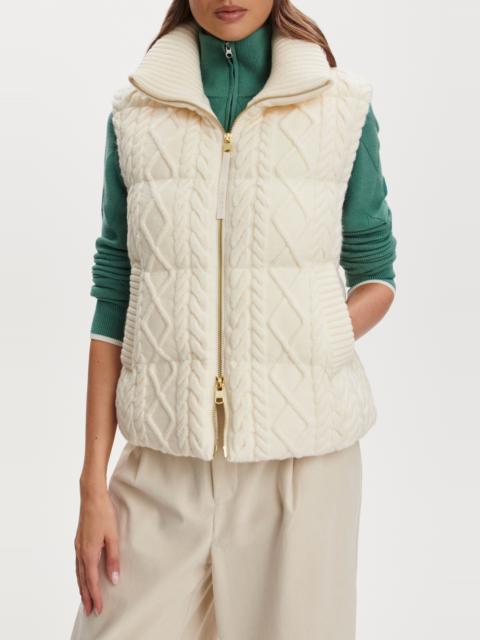 VARLEY Varley Irina Cable Quilted Puffer Vest in Egret at Nordstrom