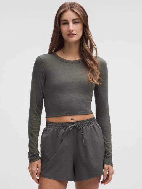lululemon Hold Tight Straight-Hem Cropped Long-Sleeve Shirt
