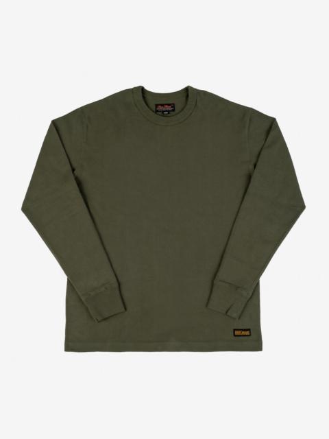 Iron Heart IHTL-1501-OLV 11oz Cotton Knit Crewneck Sweater Olive