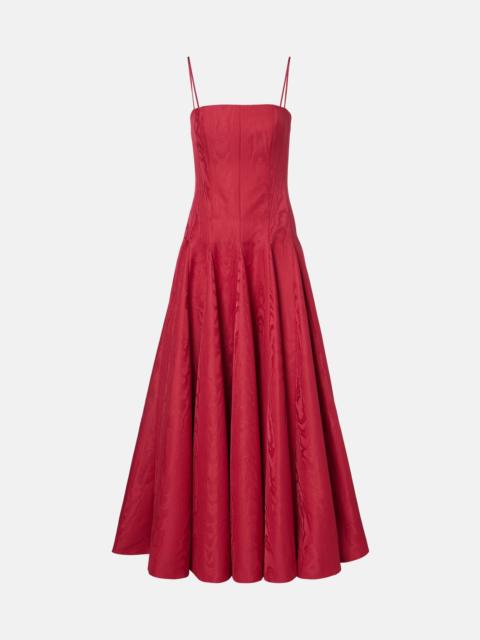 EMILIA WICKSTEAD Gracia pleated moiré mikado bustier dress