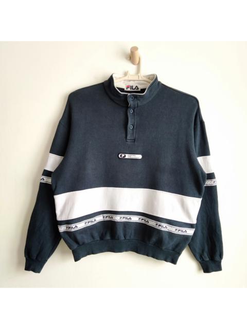 Other Designers Vintage Fila Tennis Quater Button Sweatshirts