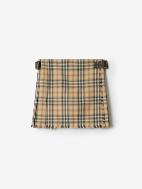 Burberry Check Wool Mini Kilt