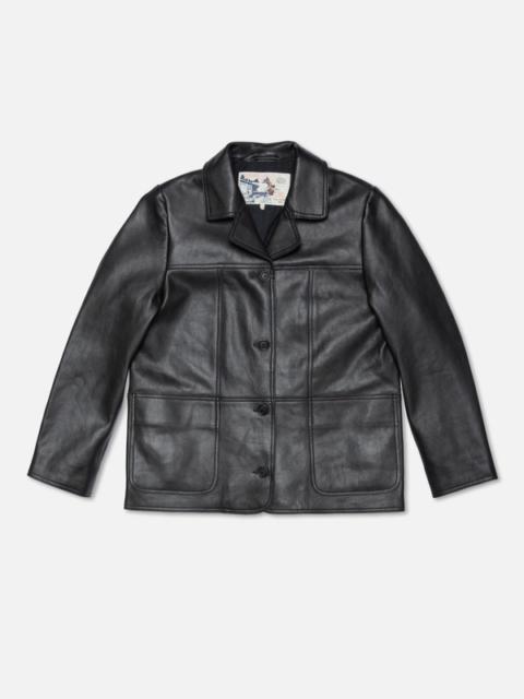 Nudie Jeans Saga Leather Blazer Black