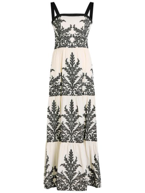 Alice + Olivia Alice + Olivia Saige Tiered Cotton Maxi Dress