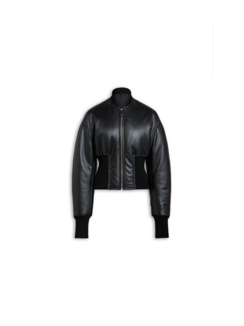 Alaïa LEATHER CINCHED BOMBER