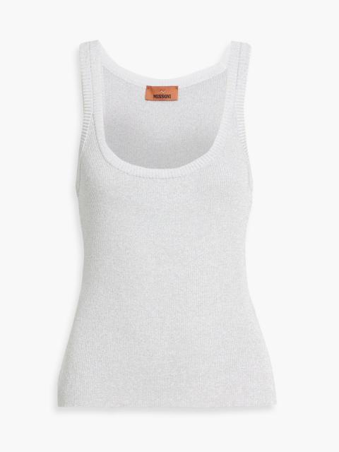 Missoni Metallic ribbed-knit tank