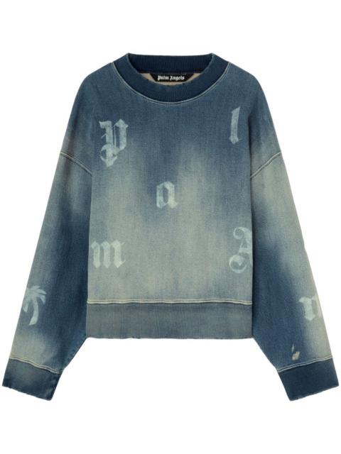 `Logo Washed` Crew-Neck Sweatshirt