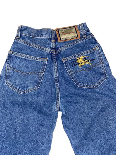 Other Designers Vintage - Vtg THOMAS BURBERRY iconic logo spell out high waist jeans