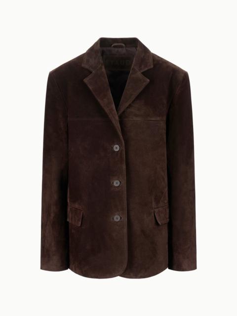 STAUD STAUD NATALIE SUEDE JACKET ESPRESSO
