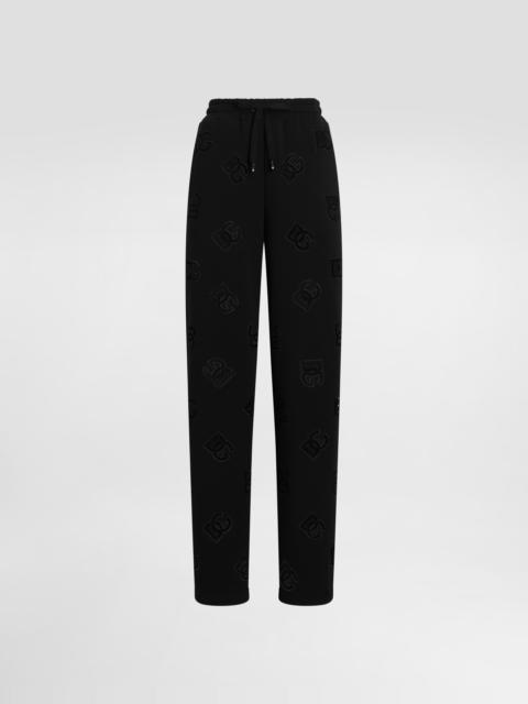 Dolce & Gabbana Jersey jogging pants with cut-out and DG logo