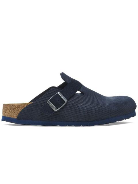 BIRKENSTOCK Boston Suede Embossed Slippers 'Corduroy Midnight'