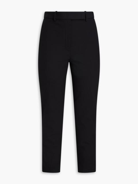 Theory Cropped stretch cotton-blend twill slim-leg pants