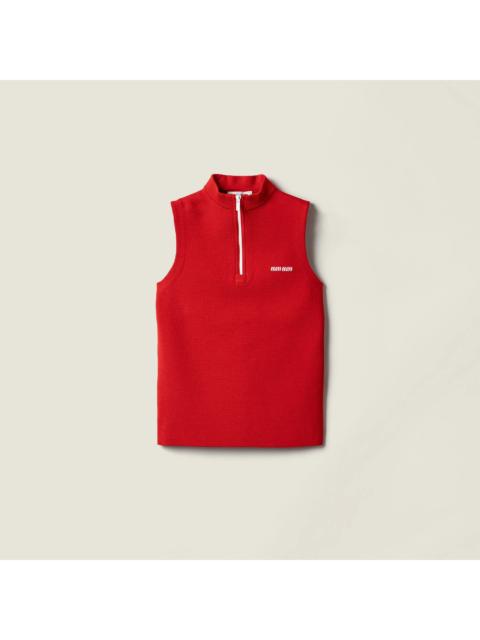 Miu Miu Miu Miu Virgin Wool Sleeveless Sweater