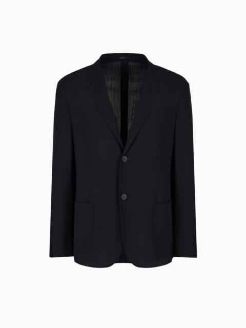 GIORGIO ARMANI Single-breasted, virgin-wool jacket