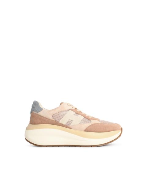 HOGAN Hogan 'HOGAN Maxi I Active' Sneakers In Pink Light Blue Beige Suede Blend