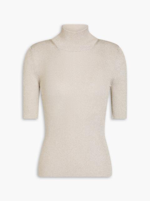 Missoni Metallic ribbed-knit turtleneck sweater