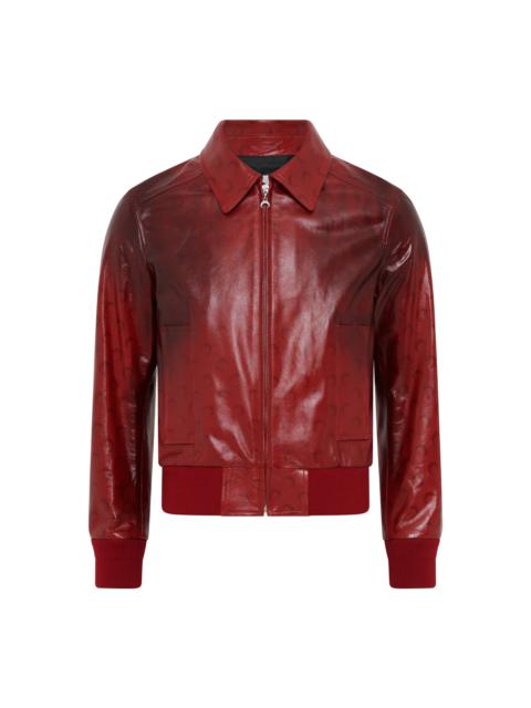 Marine Serre Moon Airbrushed Leather Bomber Jacket