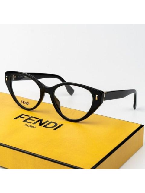 FENDI NEW Fendi FE50020I FIRST 001 Shiny Black Women Cat Eye Eyeglasses